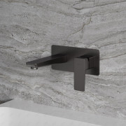 Bateria umywalkowa podtynkowa Omnires Parma grafitowy