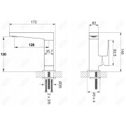 Bateria umywalkowa stojąca Omnires FRESH chrom