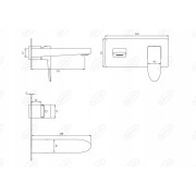 Bateria umywalkowa podtynkowa Omnires siena chrom