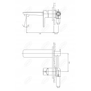 Bateria umywalkowa podtynkowa Omnires siena chrom