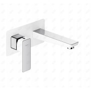 OMNIRES PARMA PM7415CRB | Bateria umywalkowa podtynkowa biała/chrom, minimalistyczny design, oszczędność wody