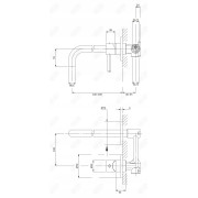 OMNIRES Y Y1215HGL | Bateria umywalkowa podtynkowa złota PVD, oszczędność wody, nowoczesny design