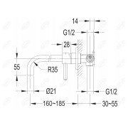 OMNIRES Y Y1215HGL | Bateria umywalkowa podtynkowa złota PVD, oszczędność wody, nowoczesny design