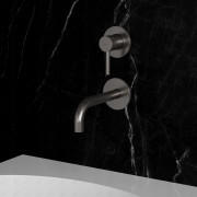 OMNIRES Y Y1215NNI | Bateria umywalkowa podtynkowa nikiel PVD, obrotowa wylewka, minimalistyczny design