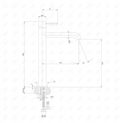 OMNIRES Y Y1212GL | Bateria umywalkowa wysoka złota PVD, nowoczesny design, oszczędność wody