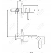 OMNIRES Y Y1215NNI | Bateria umywalkowa podtynkowa nikiel PVD, obrotowa wylewka, minimalistyczny design