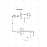 OMNIRES Y Y1215NNI | Bateria umywalkowa podtynkowa nikiel PVD, obrotowa wylewka, minimalistyczny design