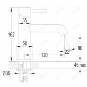 Bateria umywalkowa stojąca Omnires złoty
