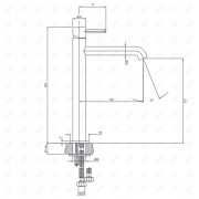 Bateria umywalkowa stojąca Omnires grafitowy