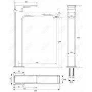 Bateria umywalkowa stojąca Omnires Parma chrom