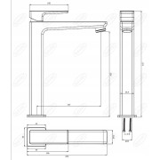 Bateria umywalkowa stojąca Omnires Parma chrom