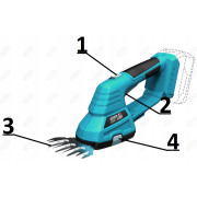 Nożyce elektryczne akumulatorowe Dedra 20 cm 18 V