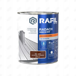 Radach 0,75L Czerwony Tlenkowy RAL3009 PÓŁMAT farba na dach Rafil ocynk