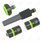 STALCO GARDEN Zestaw 4-elementowy z dyszą zraszającą + Złączki 1/2” STR S1