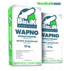 WAPNO HYDRATYZOWANE BIELIK 25 KG PALETA 36 SZTUK NORDKALK
