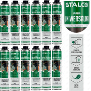 Piana montażowa poliuretanowa pistoletowa Stalco PUP 23, niskoprężna, uniwersalna, 750 ml
