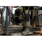 Trzewiki robocze męskie Stalco Defender High OB, wodoodporne, zielone, bez podnoska, rozmiar 42