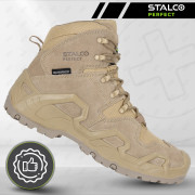Stalco Defender High OB – męskie buty robocze wysokie, beżowe, wiązane, rozmiar 38, bez podnoska, FO/SR